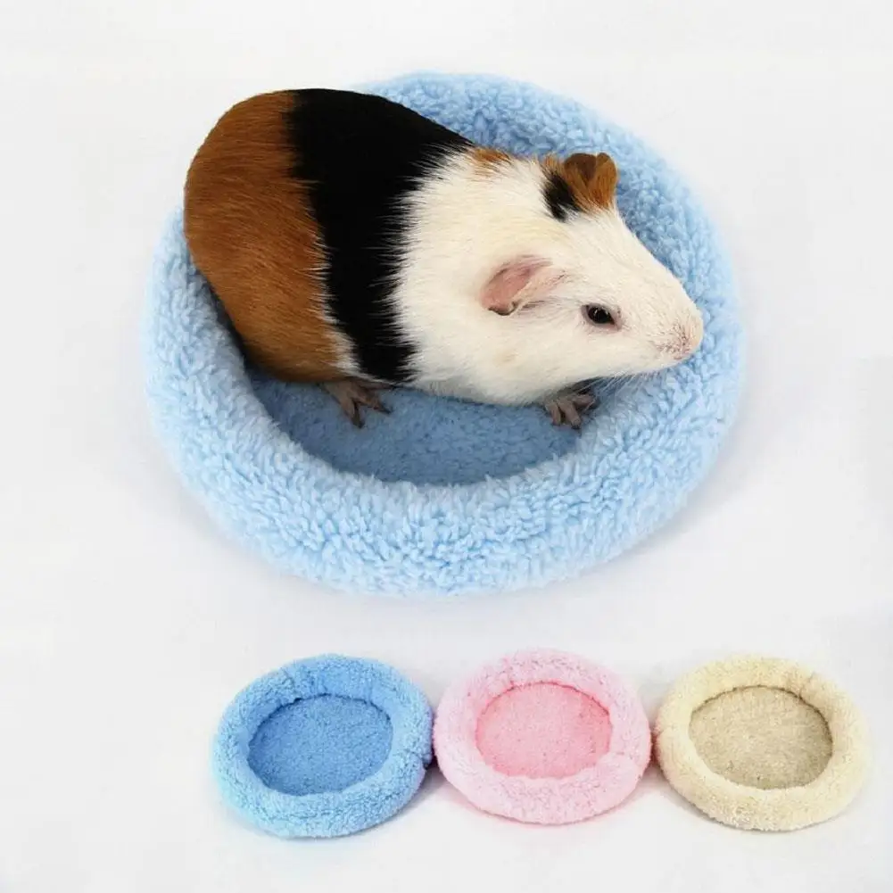 New Cute Circular Soft Fleece Pet Guinea Pig Winter Warm Animal Mat Sleeping Bed |