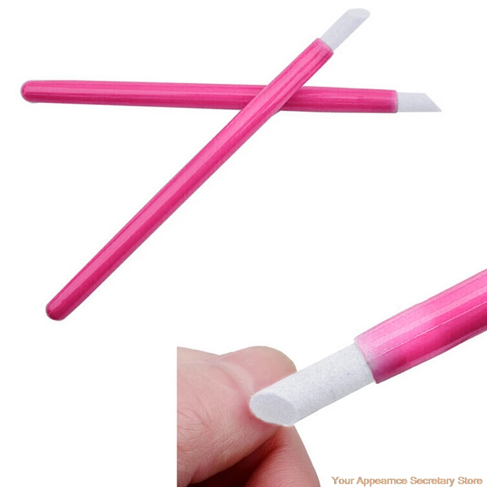 

New 2 Pcs Nail File Professional Nail Art Equipment Manicure Pusher Nail Tools For Women Rose Color