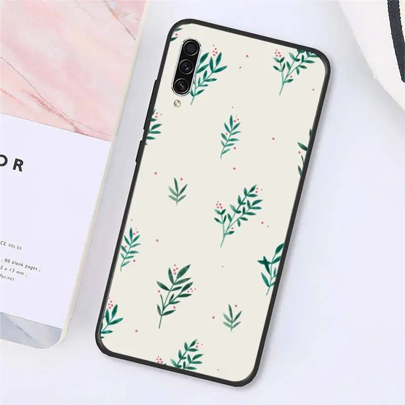

Watercolor plants with flowers Phone Cases For Samsung galaxy S 9 10 20 A 10 21 30 31 40 50 51 71 s note 20 j 4 2018 plus