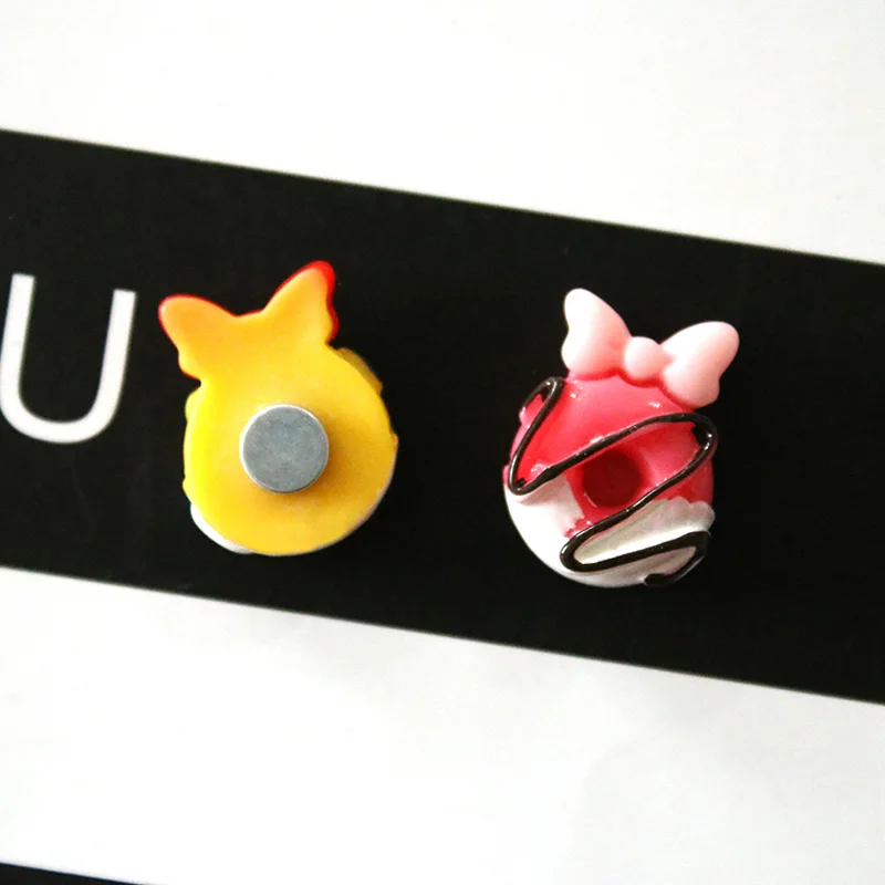 Qiyue Cute cartoon Mini Donut bow Resin Refrigerator Stickers Whiteboard Notes Home Decoration Accessories souvenir | Дом и сад
