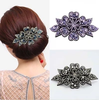 fashion flower barrettes resin foral hair clip barrette cute hairpin headwear accessories gift for woman purple hair accessories