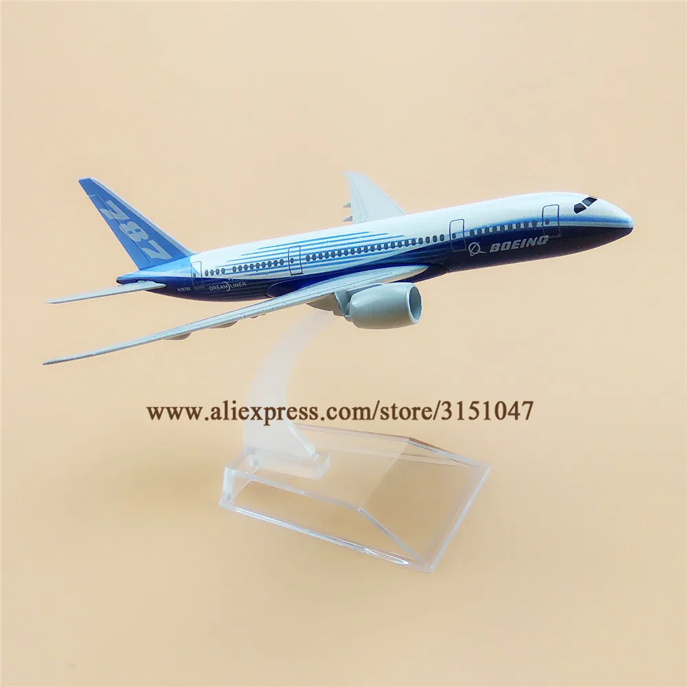 Модель самолета из металлического сплава 16 см модель отлитый под давлением B787