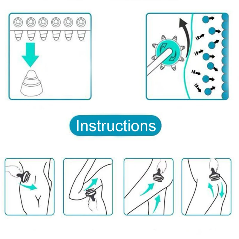 Ручной антицеллюлитный роликовый массажер акупунктурный массаж точек
