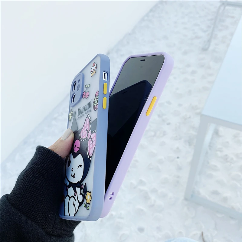 

Super cute Kuromi soft clear Protection Phone Case For iPhone 12 Pro Mini 11Pro Max X XS MAX XR 7 8 plus 3D anime cartoon cover