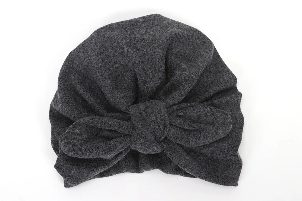 Мягкая хлопковая Шапка-бини с бантиком и для новорожденных мальчиков девочек