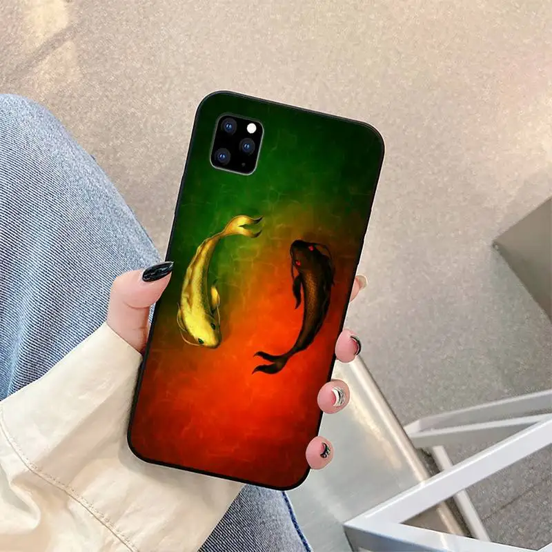 

Koi Fish Anime Manga Goldfish Soft Rubber Phone Case for iphone 6s 7 8 plus xr xs 11 12pro max mini Silicone Fundas Coque