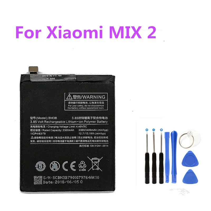 Телефон Встроенный аккумулятор BM3B литий-полимерные запасные аккумуляторы для Xiao mi X2 mi x 2 батареи 3300 мАч+ Бесплатные инструменты
