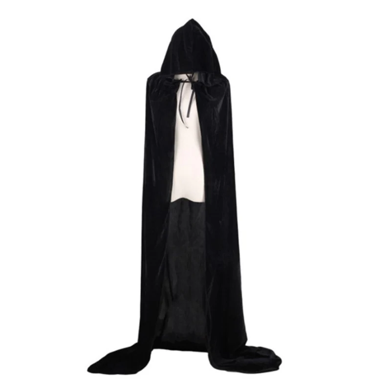 Накидка с капюшоном Anself для Хэллоуина бархатное пончо ведьмами мужчин и женщин