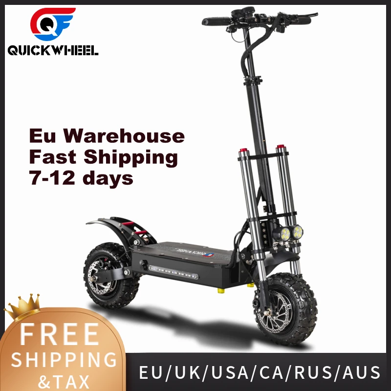 Складной электрический скутер 11 дюймов 5600 Вт со склада в ЕС/США | Спорт и