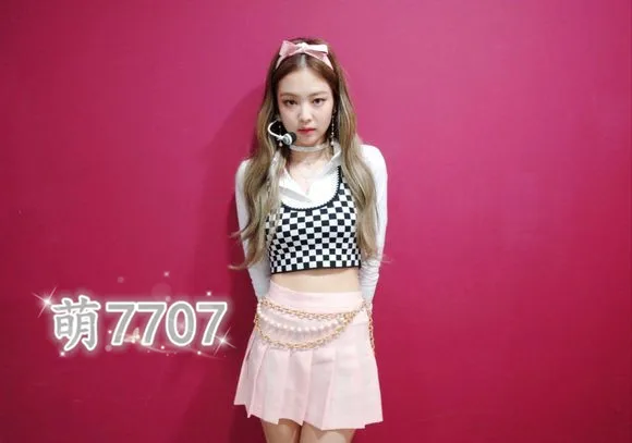 Kpop Blackpink JENNIE корейский танцевальный шоу сексуальный клетчатый жилет белая рубашка и розовая юбка комплект из двух предметов Женский Летний милый комплект из 2 предметов