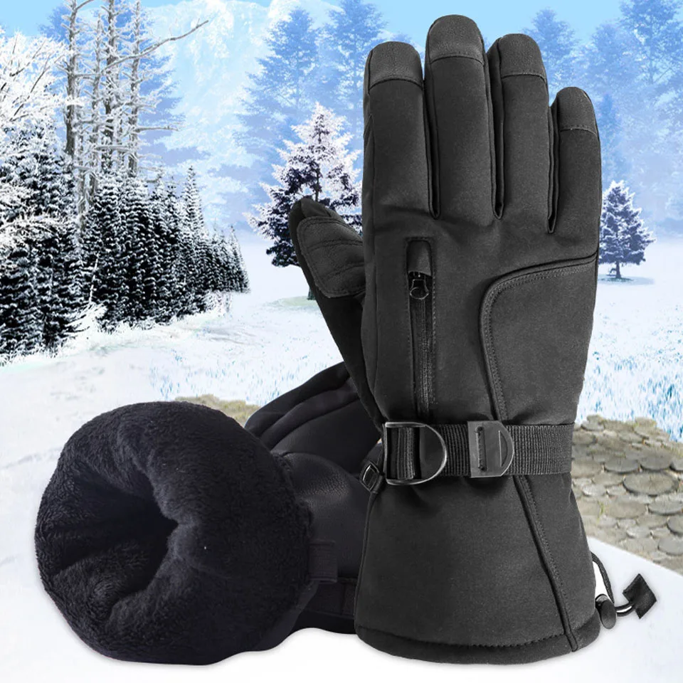 

GOBYGO Skiing Gloves Winter Waterproof Gloves with Touchscreen Function Snowboard Gloves Warm Snowmobile Snow Gloves Men Women