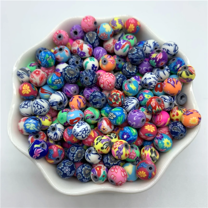 6 мм 8 10 глиняные бусины полимерные разноцветные из глины для самостоятельного