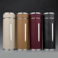 frosted vacuum water cup thermos bottle sterling silver liner insulated double layer thermal coffee pots kettle business gift