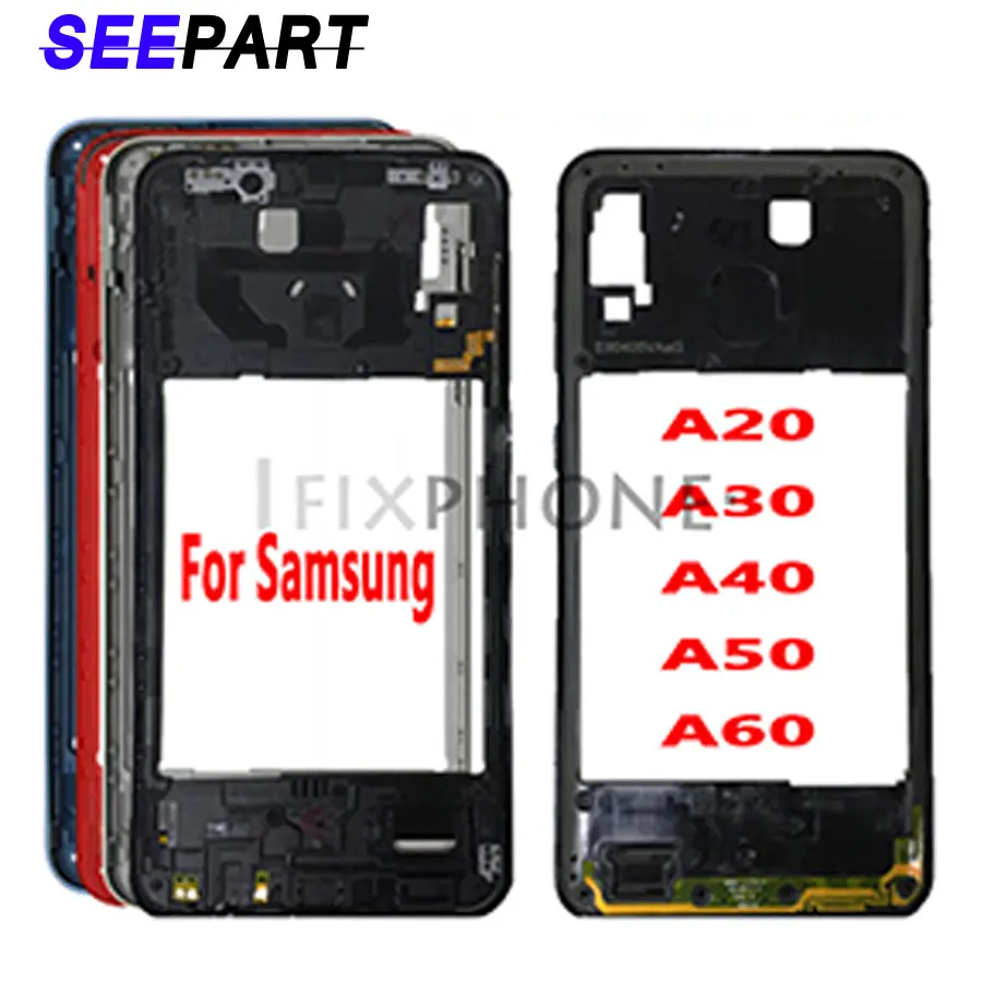 

Сменная рамка для Samsung Galaxy A20, A30, A40, A50, A60, средняя рамка
