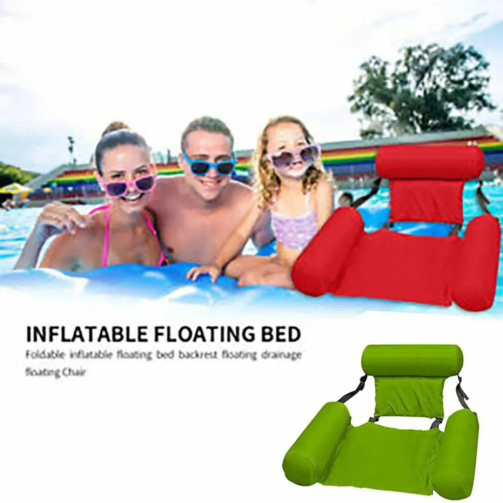 

New PVC Summer Inflatable Foldable Floating Row Swimming Pool Water Hammock Air Mattresses Bed Beach Water Sport Lounger Chair