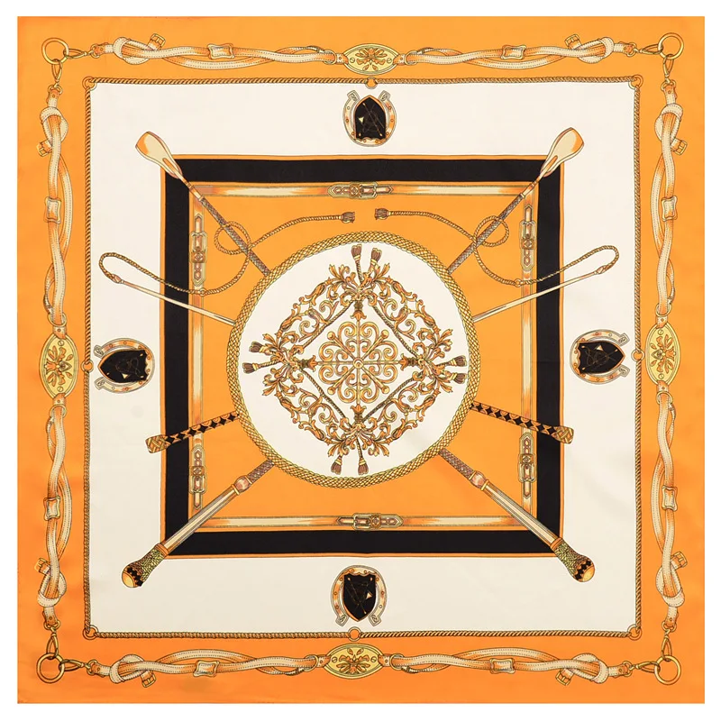 

60x60CM Luxury scarfs neckerchief Scarves Hair Neck bag Kerchief Cover Bandana Hijabs Bufand Foulard lenco noeud carbatas ribbon
