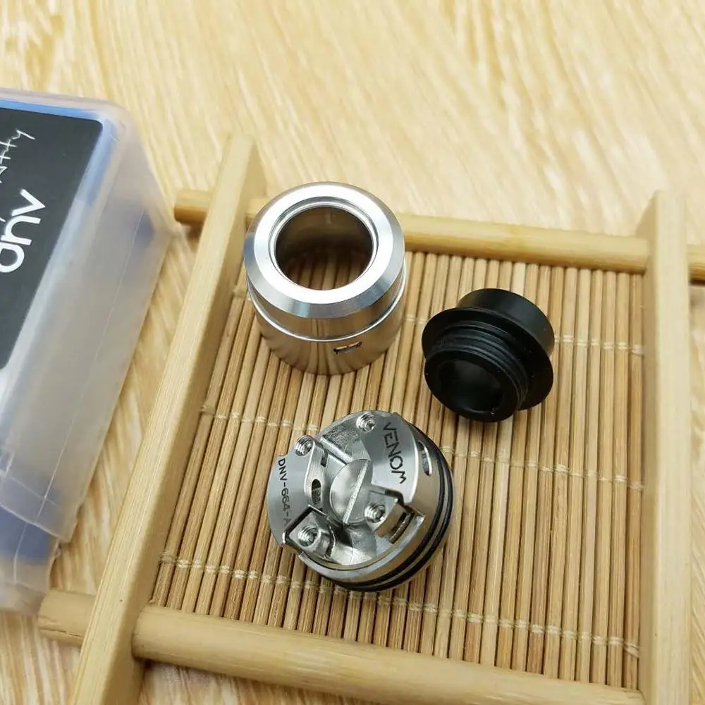 Атомайзер Venom Atty BF RDA Rebuildable Dripping Tank диаметром 22 мм для электронной сигареты 510 Vape Box
