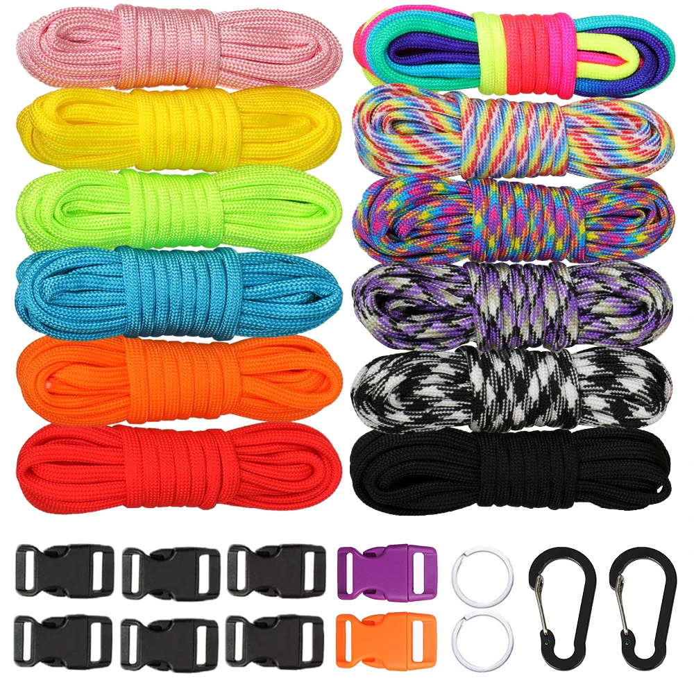 

WEREWOLVES DIY Weaving Craft Tool Kit Paracord Kit - Survival Parachute Cord Many Colors of Outdoor Survival Rope - Great Gift