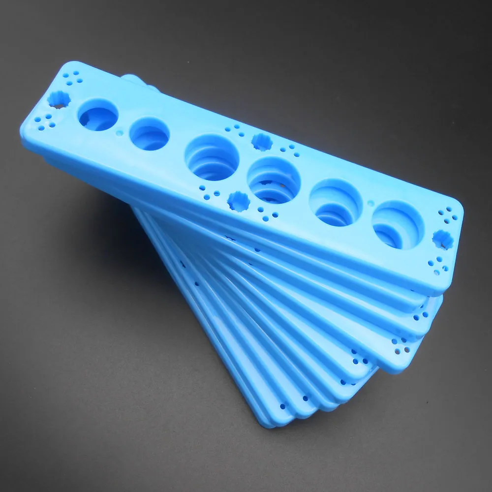 Держатель для пробирок голубой 10 шт. полка полки с круглым отверстием подставка