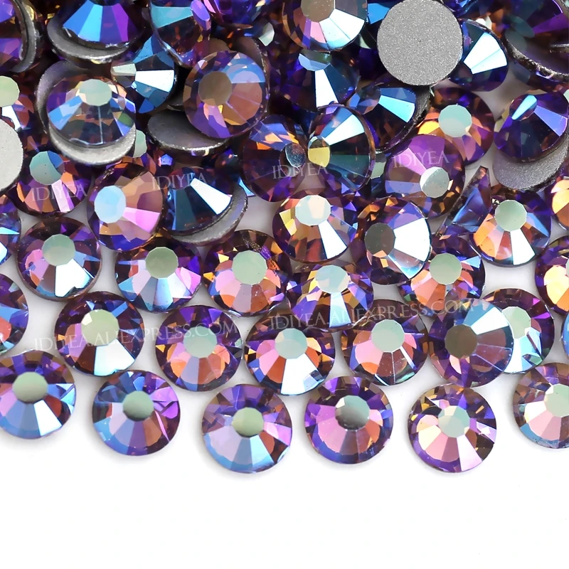 Блестящие стразы с плоским основанием для дизайна ногтей|flat back crystals|crystal diynon hotfix |
