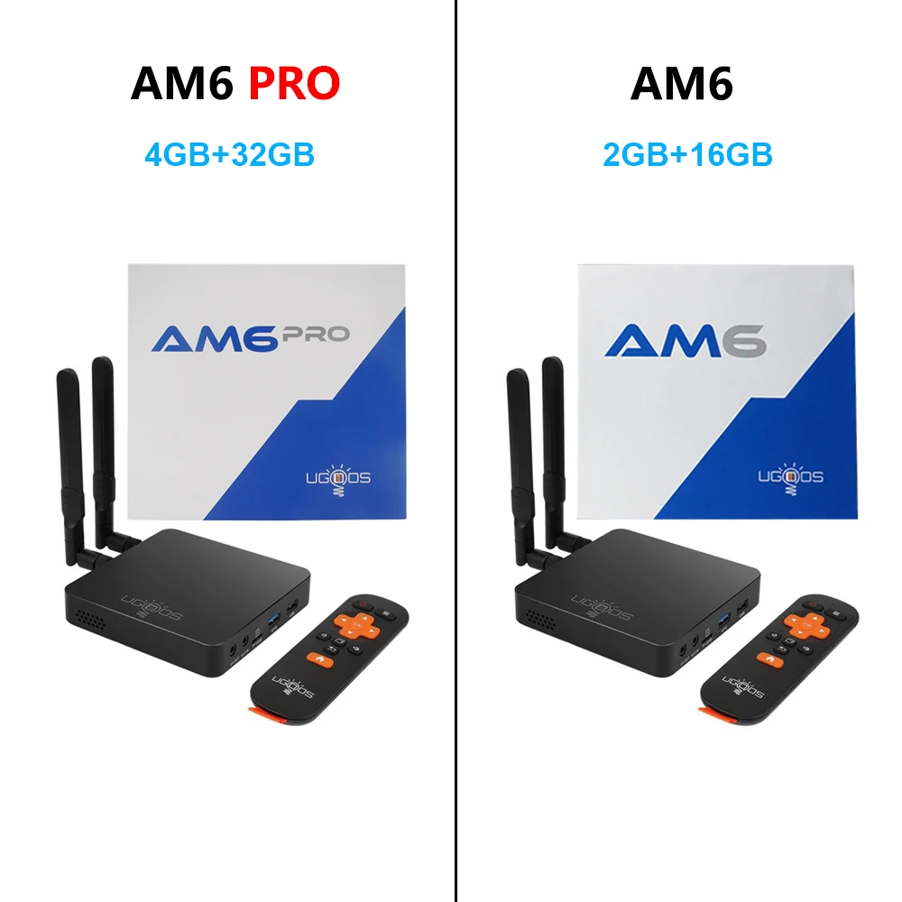 UGOOS ТВ приставка AM6 Pro Amlogic S922X Android 9,0 DDR4 2G/4G 16G/3 2G 5G WiFi 1000M LAN Bluetooth 5,0 4K HD медиаплеер UGOOS AM6