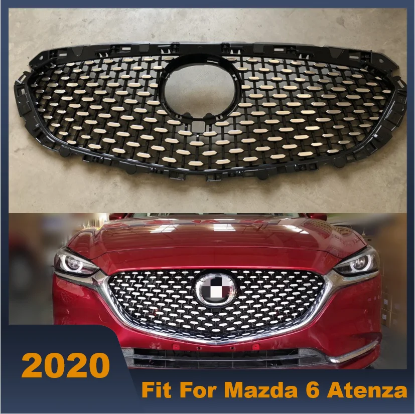 Передний бампер для Mazda 6 atenza 2020 верхние грили Алмазная решетка АБС-пластик