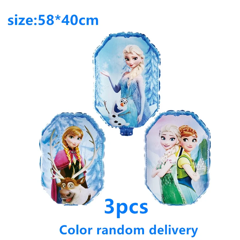 Balloon A-3PCS Холодное сердце Дисней Дети Девочки подарок на день рождения пакет события вечерние украшения чашки тарелки детский душ Одноразовые столовые принадлежности - Цвет: Balloon A-3PCS