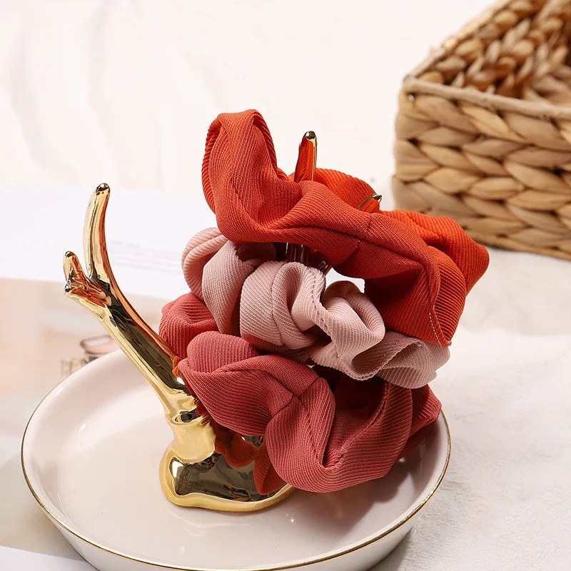 

Korean Solid Color Women Scrunchies Hair Accessories Girls Elastic Hair Tie Ponytail Holder Hair Bands Rope Headwear