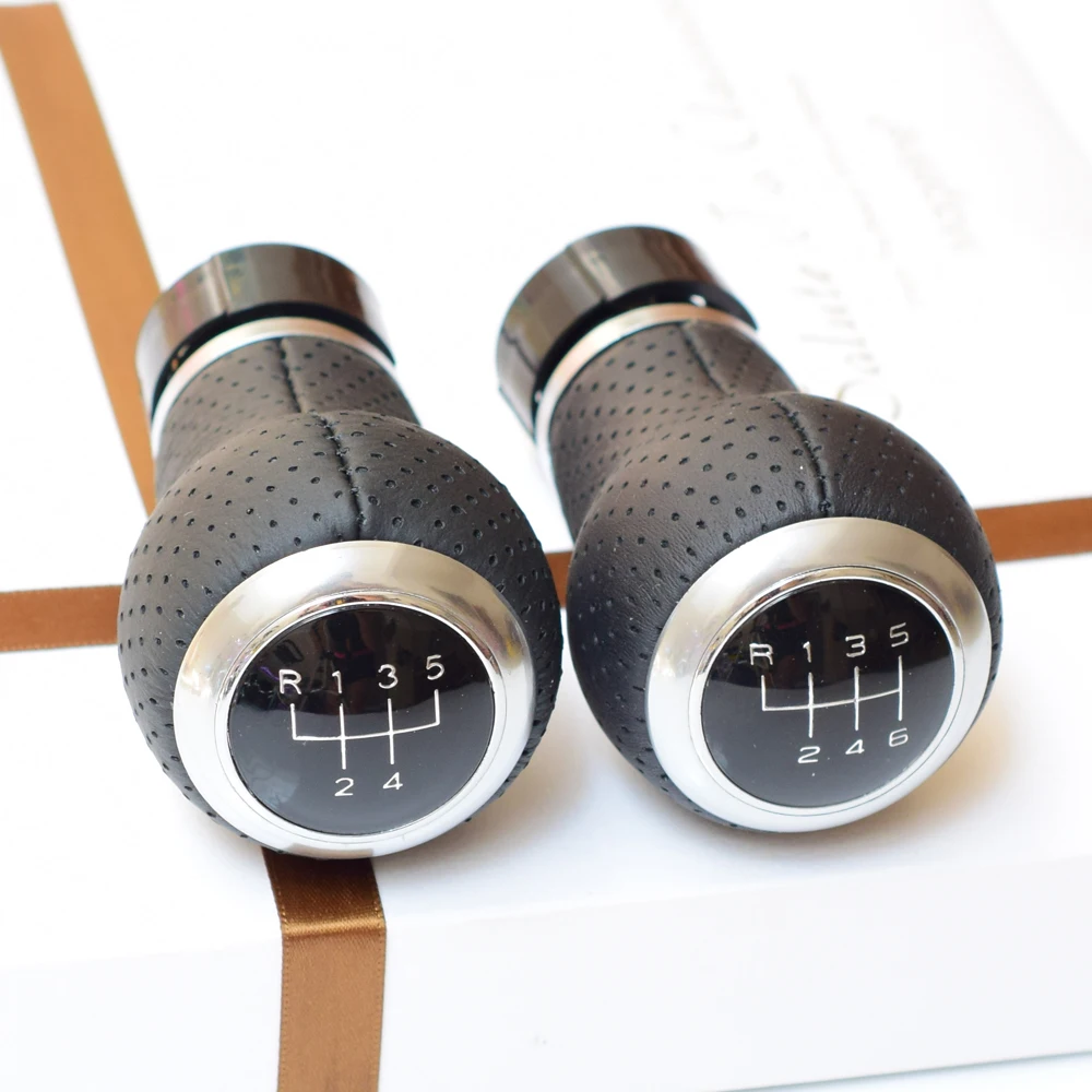 5/6 скоростная кожаная красная ручка переключения передач хромированная женская