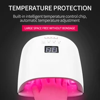 wireless 86w uv led nail lamp for curing all gel polish nail dryer sun light lamp manicure smart lcd display rechargeable