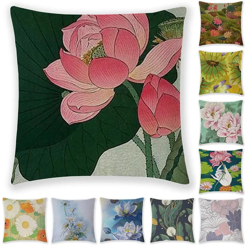 

New 45x45cm Beautiful Floral Pattern Square Pillow case Cushion Home Sofa Living Room Car Decoration