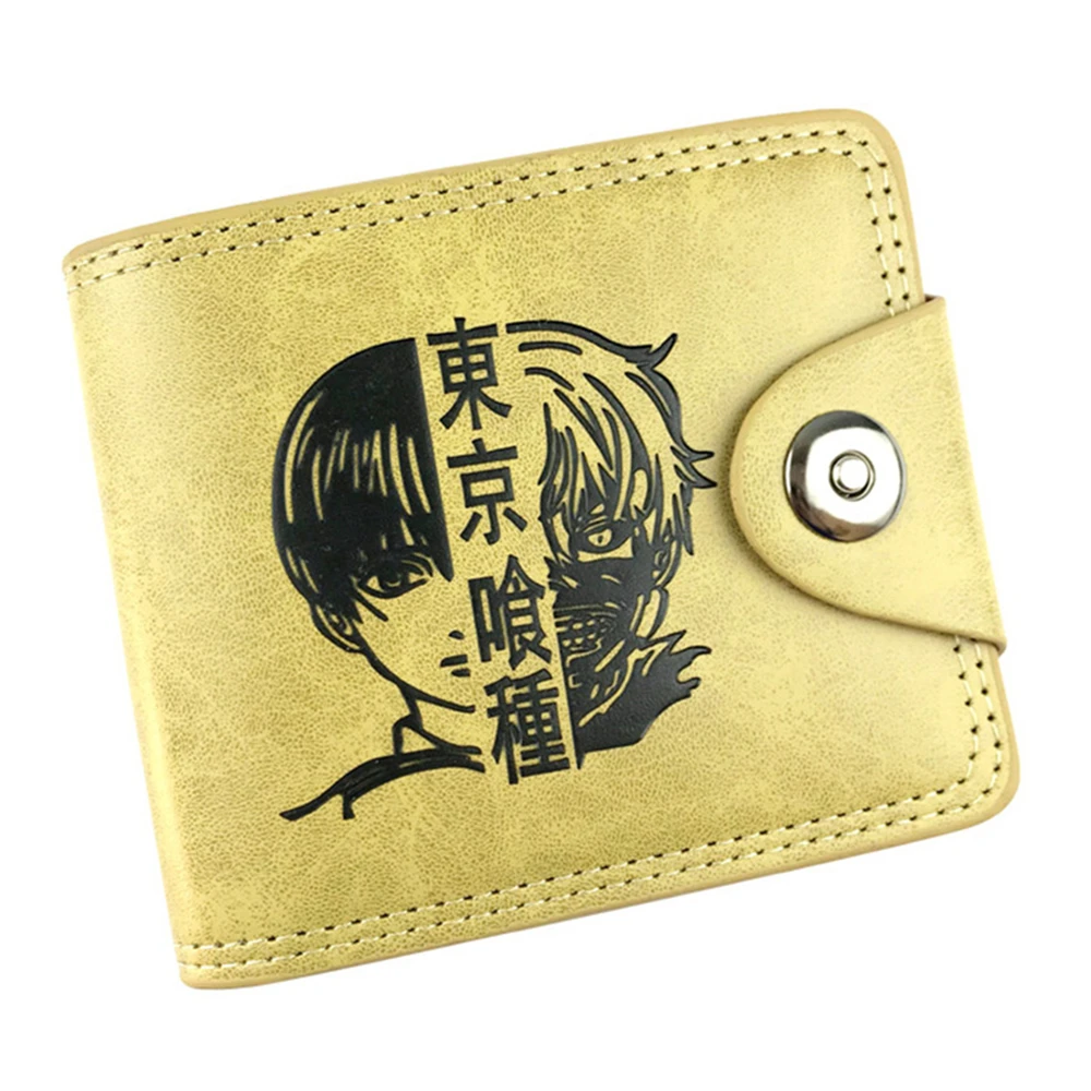 

PU Hidden Discount Wallet Anime Tokyo Ghoul Men's Leather Bifold Casual Note Compartment Coin Photo Credit Cards Holder Purses