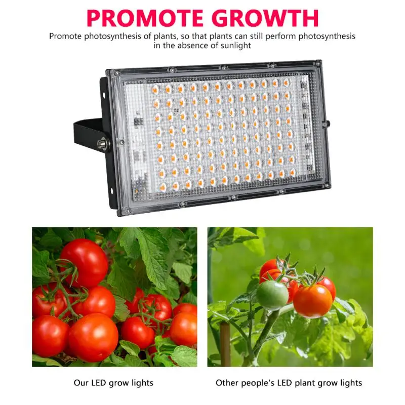 

Фитолампа светодиодная для выращивания растений, 50/100 Вт, полноспектральная, с вилкой Стандарта ЕС/Великобритании, светильник