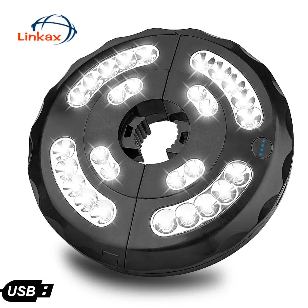 28 светодиодов зонтичный светильник палатка для патио кемпинг зонт 3 режима белый