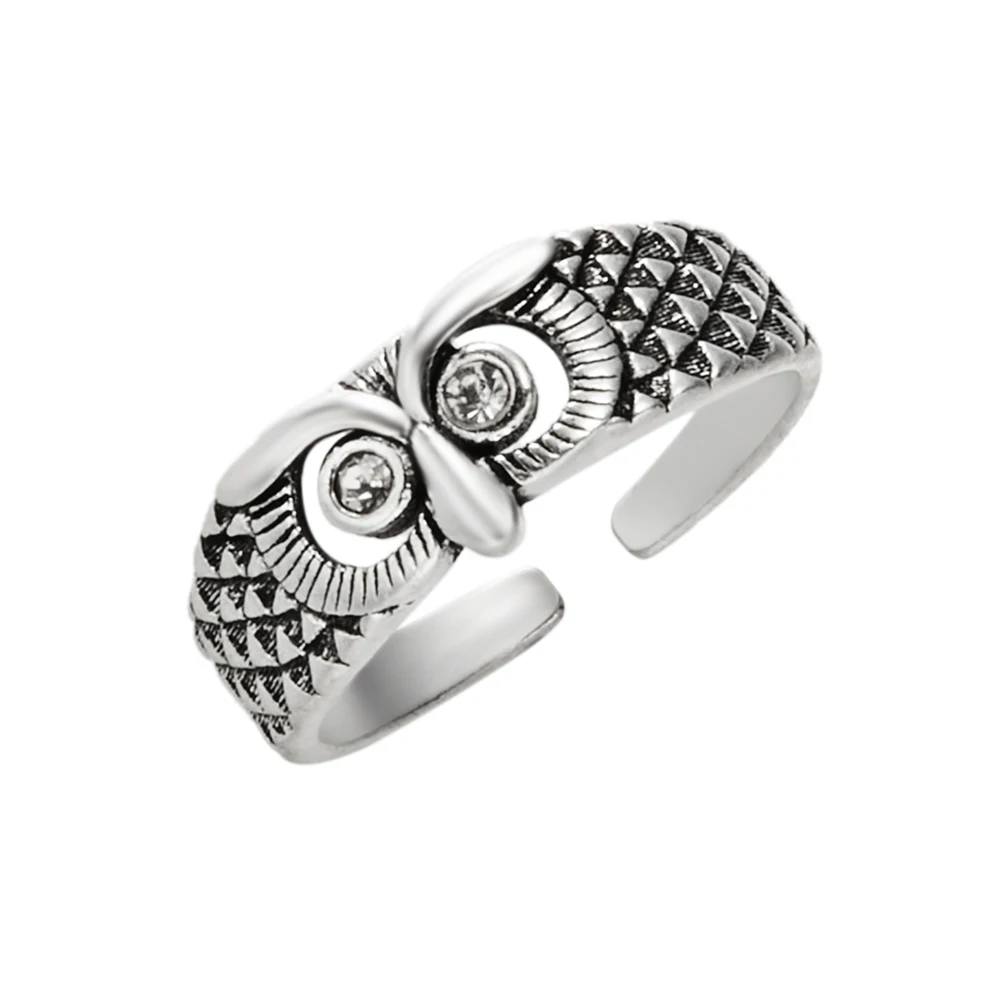 

Owl Animal Rings Jewelry Open Adjustable Couple Ring For Men Women Lovers Lady Female Girls Boys Male Valentine's Day Gift