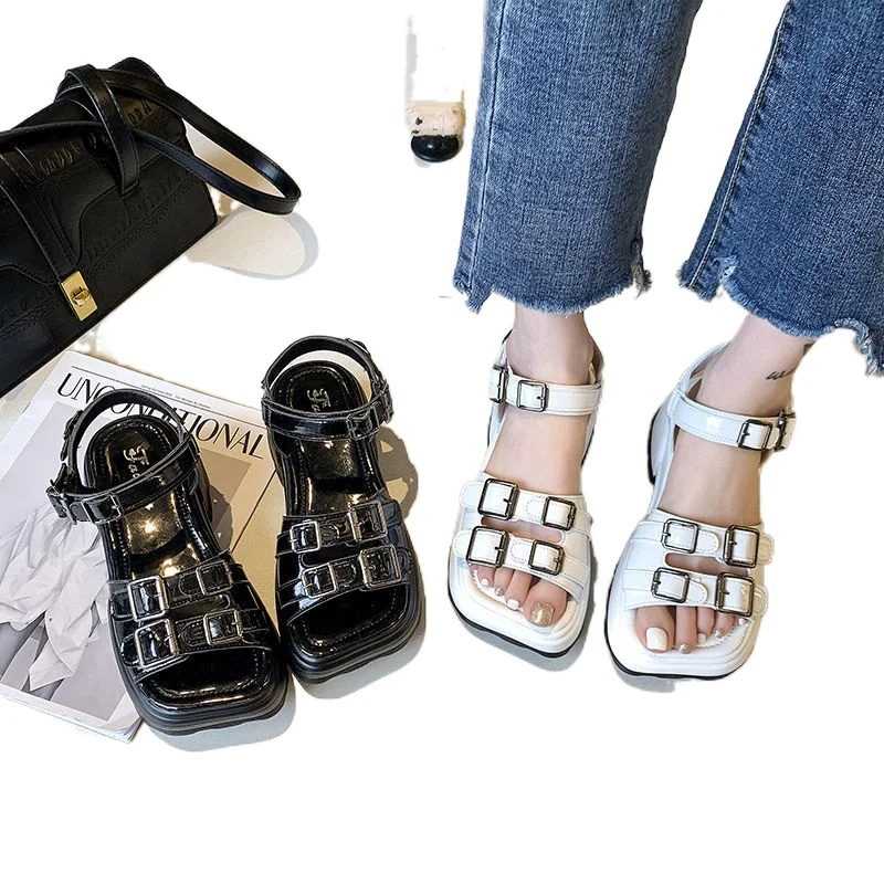 

Roman Sandals Women's 2021 New Internet Hot Thick Bottom Summer Fashion Outdoor Height Increasing Fairy Style Sports Shoes