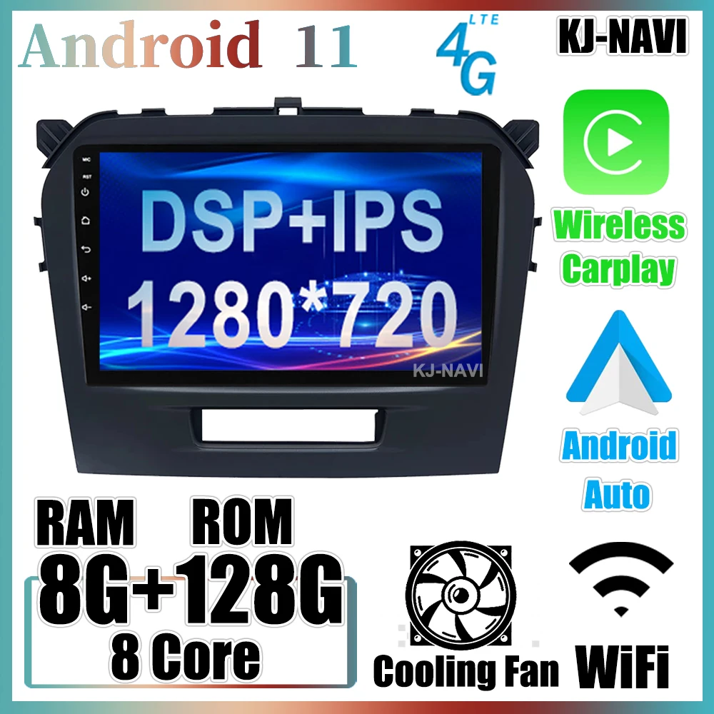 

Android 11 4G LTE WIFI IPS For Suzuki Vitara 4 2014 - 2018 Car Radio Multimedia Video Player Navigation Stereo GPS Bluetooth