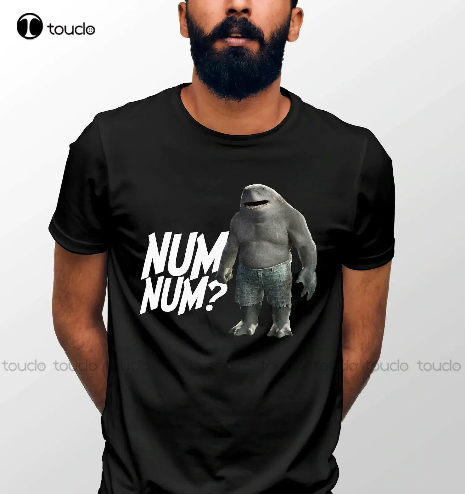 

New King Shark The Funny Num Num Unisex T-Shirt S-5Xl Blue Shirt