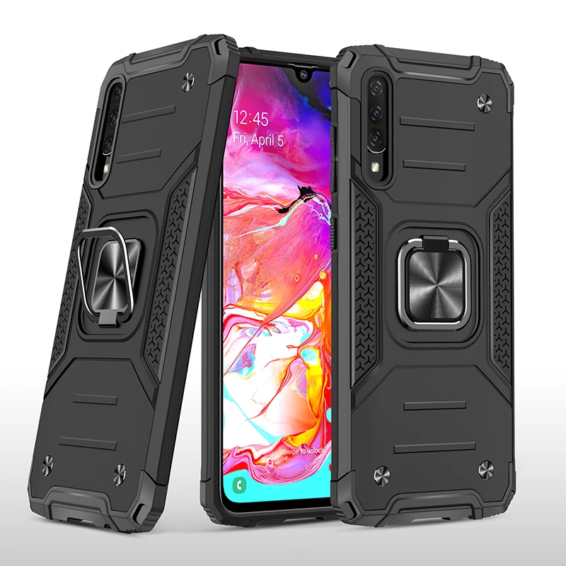

Luxury Shockproof Armor Phone Case For Samsung Galaxy A70 Magnetic Ring Bracket Back Cover For Samsung Galaxy A70 Case
