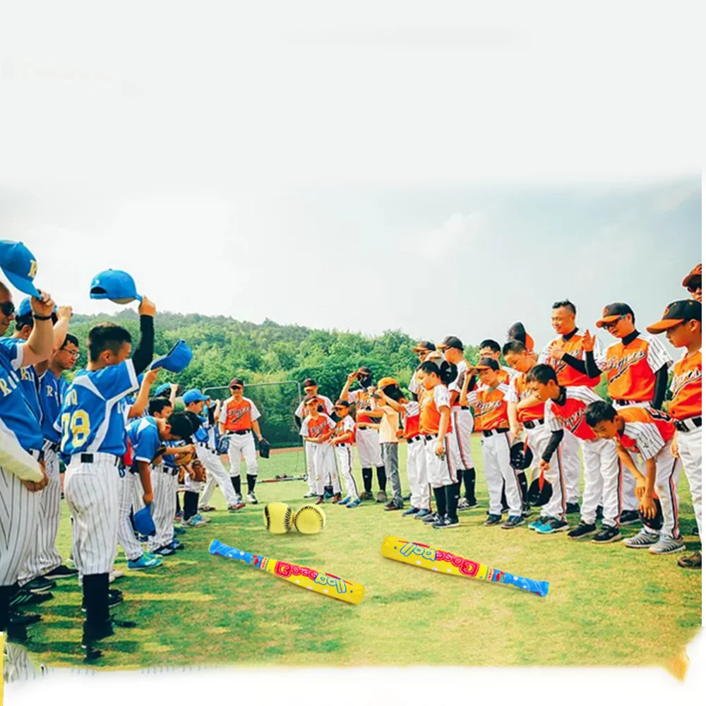 

1 Set/4 Pcs ABS Baseball Kit Baseball for Kids Chindren Outdoor Sports (1 Pc Bat, 1 Pc Hoop and Loop Glove, 2 Pcs Baseball)