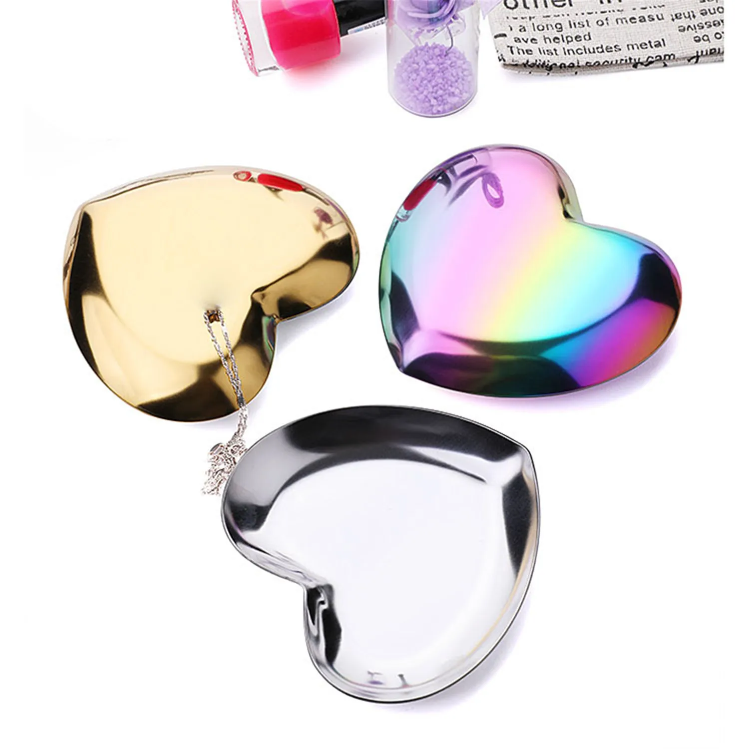 3 шт./компл. сервировочная тарелка в форме сердца для ювелирных изделий