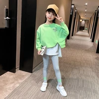 girls clothes set teen kids tracksuit 2021 autumn sports t shirtpants 2pcs children clothing suits girl sets 5 6 8 10 12 years