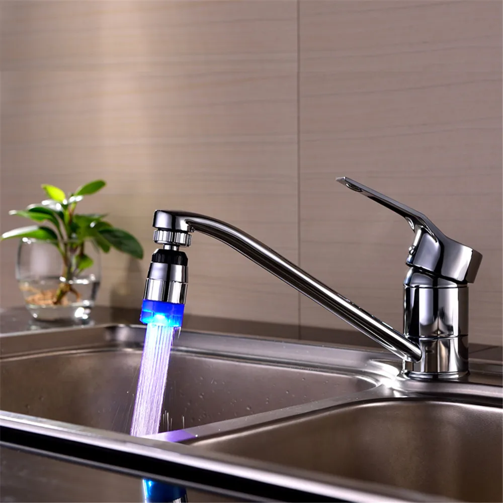 3 цвета LED кран датчик температуры свет душевая головка вода для ванной дома