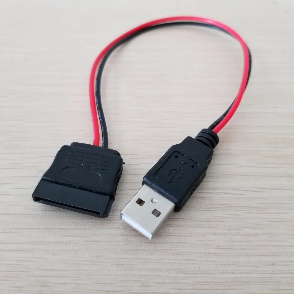 USB штекер к 15 контактам SATA гнездовой адаптер кабель питания 18AWG 30 см для ноутбука 2,5 жесткого диска HDD SSD