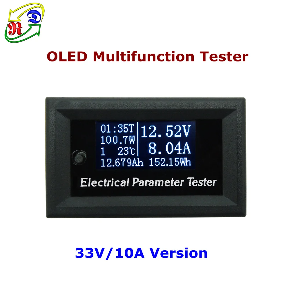 RD 100 v/33v10A 7в1 OLED Многофункциональный тестер напряжения тока температуры емкости