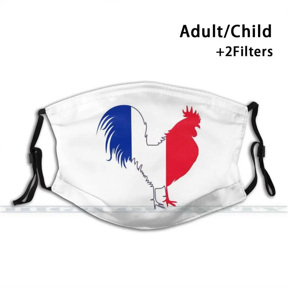 

Flag Cock Of France Reusable Mouth Face Mask Anti Haze Dustproof Mask With Filters For Child Adult Flag Cock Of France Flag Of