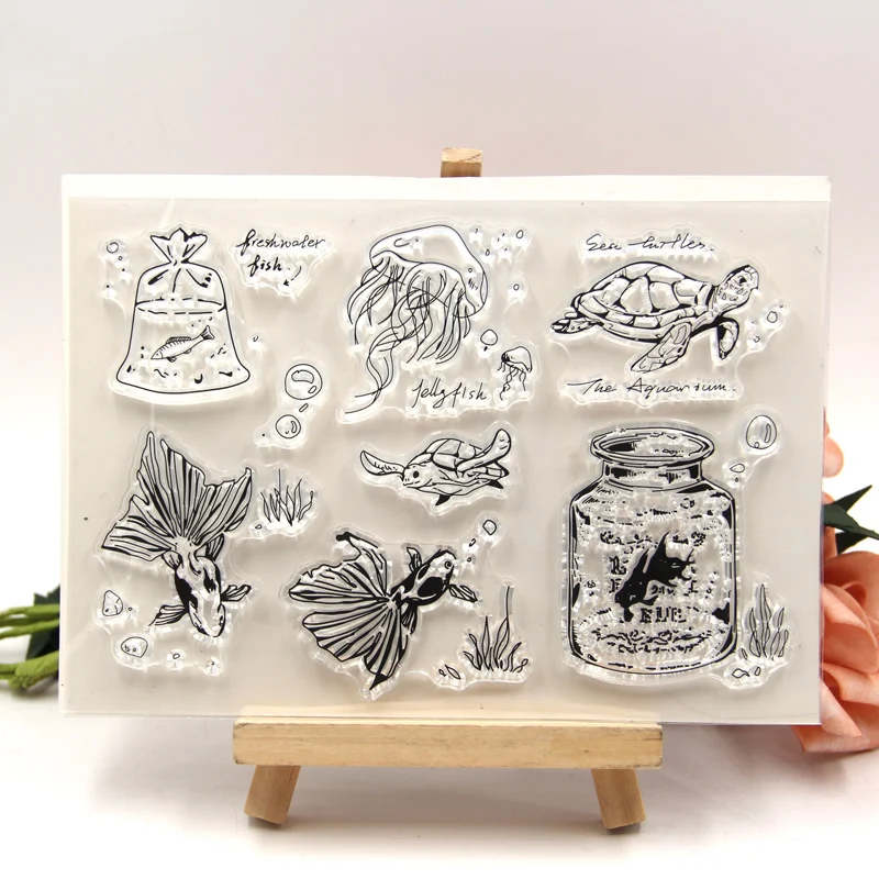 ZFPARTY прозрачные силиконовые штампы для аквариума скрапбукинга/изготовления