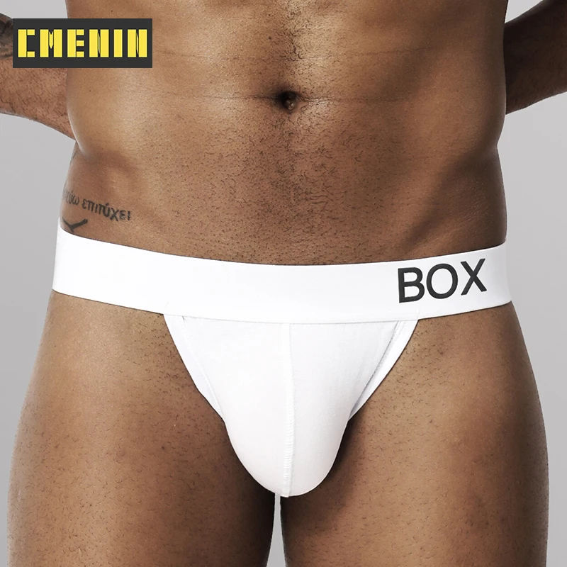 Мужские трусы стринги из хлопка CMENIN черные Тонги джоки бандаж сексуальное нижнее