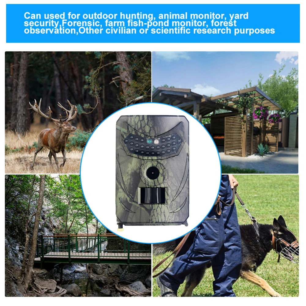 

PR-100C Hunting Camera Infrared Night Vision HD 1080P Camcorder Mini Portable Waterproof Camera for Outdoor Wildlife Game