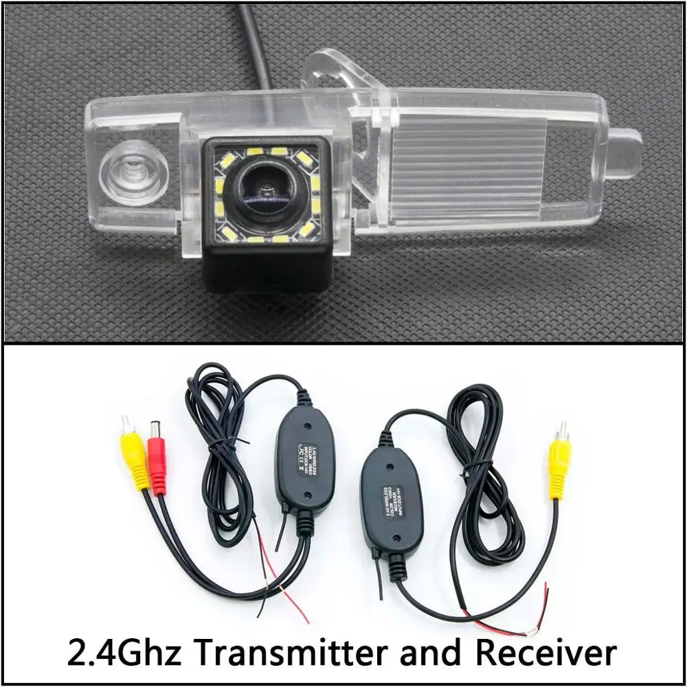 Camera With Wireless 12 Светодиодный свет заднего хода автомобиля зеркало заднего вида Камера для Toyota Highlander 2003 2004 2005 2006 2007 2008 2009 2010 2011 2012 Стоянкы Автомобилей Автомобиля - Название цвета: Camera With Wireless